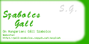 szabolcs gall business card