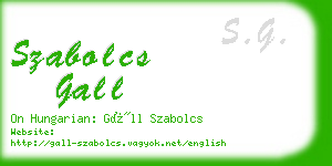 szabolcs gall business card